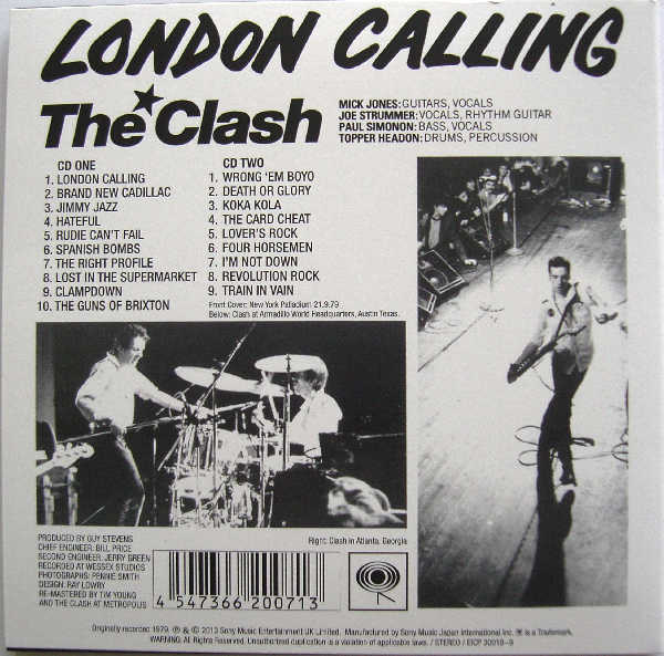 Back Cover, Clash (The) - London Calling